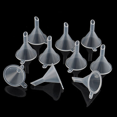 10PCS Small Plastic Funnels 适用于 Perfume Liquid Cream Loti