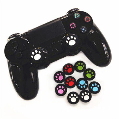 2pcs   Cat Paw Rubber Silicone Game Handle Joystick Thumb St