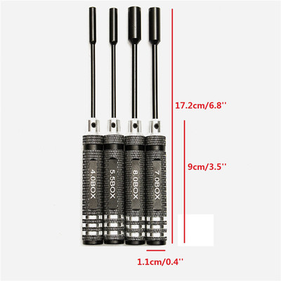 4pcs/set Metal Hex NUT Key Socket Screw Driver Wrench 适用于