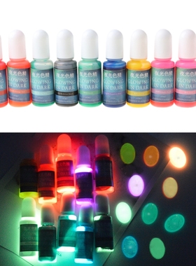 10 Colors Glowing in Dark Epoxy Resin Pigment Luminous Colo
