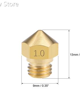 1mm 3D Printer Nozzle Head M7 Thread Replacement 适用于 MK10