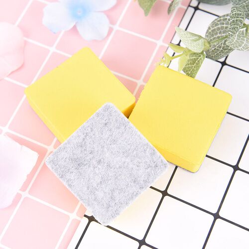 2 Pcs Whiteboard Marker Pen Foam Felt Eraser Cleaner Dry Yel