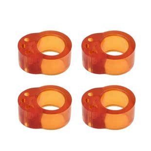 4pcs Door Stopper Red Transparent Silica Gel Door Handle Buf