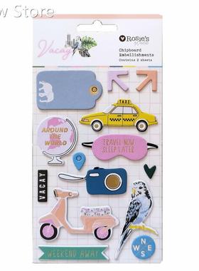 CRZCrafter Chipboard Stickers Embellishments Foil Design Se