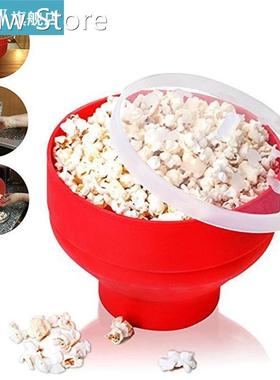 Silicone Popcorn Bowl Home Red Microwaveable Pop Corn Maker