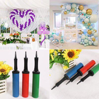 Large 28cm Balloon Pump Portable Double Action Hand Held Par