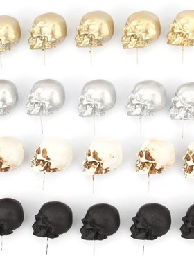 5pcs/box Resin Skull Thumbtack Drawing Pins Pushpin Cork Boa