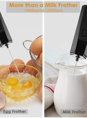 1 Pc Electric Milk Frother Handheld Automatic Egg Beater Whi