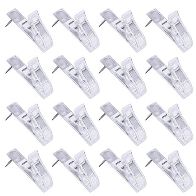 Set of 30pcs Multifunctional Clip-shaped Thumb Tacks for Cor