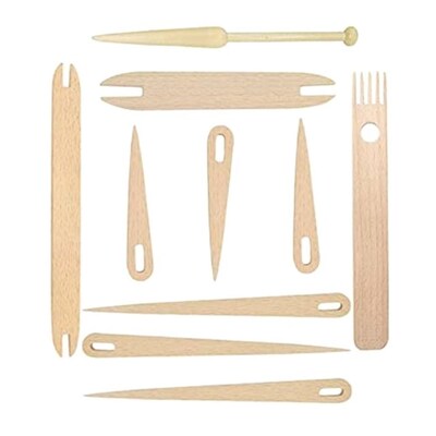 2022 New 10pcs/Set Wood Hand Weaving Loom Tools Kit Handmade