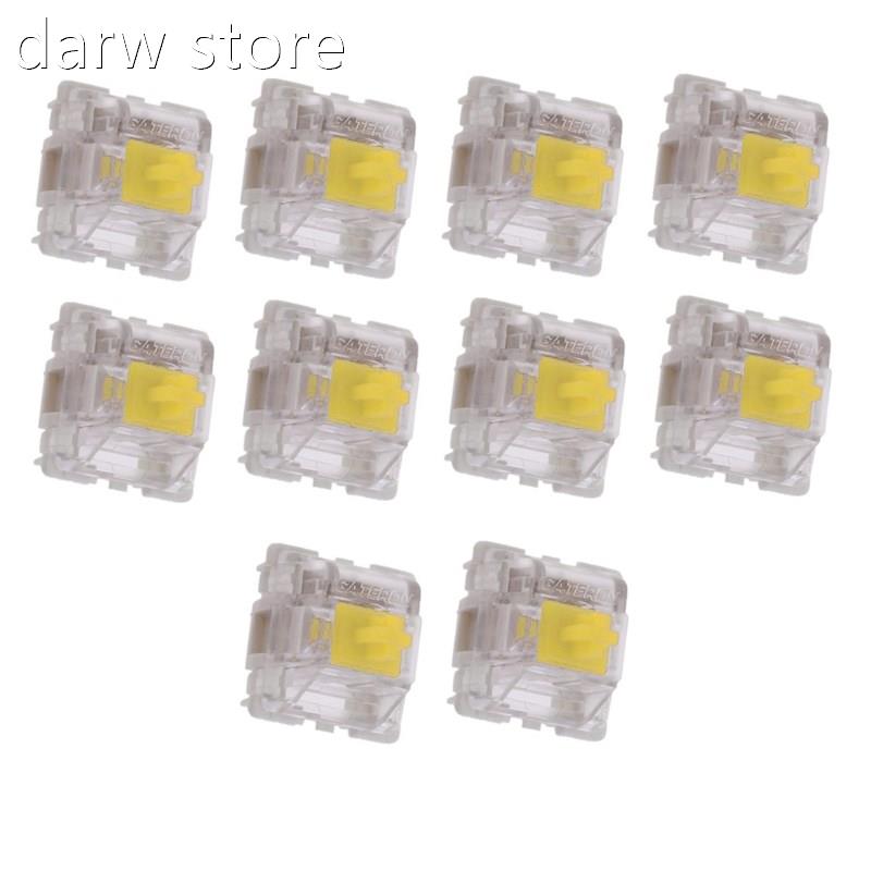 10Pcs/pacak Gat1eron SMD Blue/Yel low SwictchesMechanil Keyb