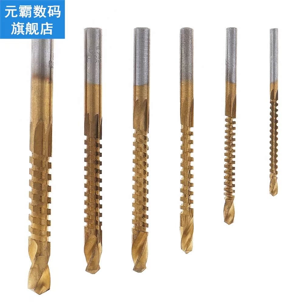 6pcs/lot Titanium Coated Drill Bits HSS High Speed Steel Dri