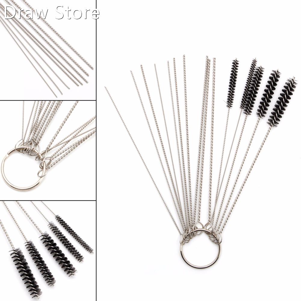 Carburetor Carbon Dirt Jet Remove 10 Cleaning Needles + 5 Br