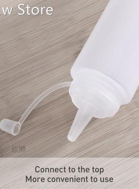 4PCS/set Squeeze Squirt Condiment Bottles With Cap Lid Salad