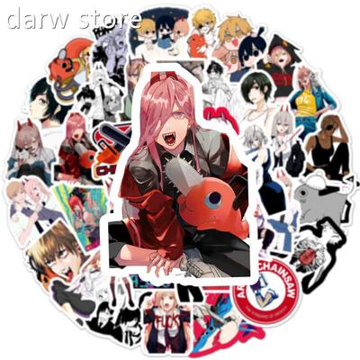 10/30/50Pcs Cartoon Stiksecrs Chainaw NMan Mobile Ph1one ote