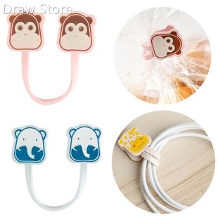 2Pcs Magnetic Cable Holder Cute Giraffe Panda Design Winder