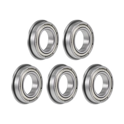 5pcs F6801ZZ Flange Ball Bearing 12x21x5mm Shielded Chrome B