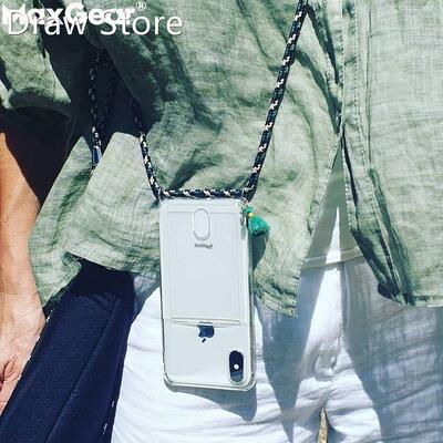 Crossbody Lanyard Case With Bank Card Holder For iPhone 11 P