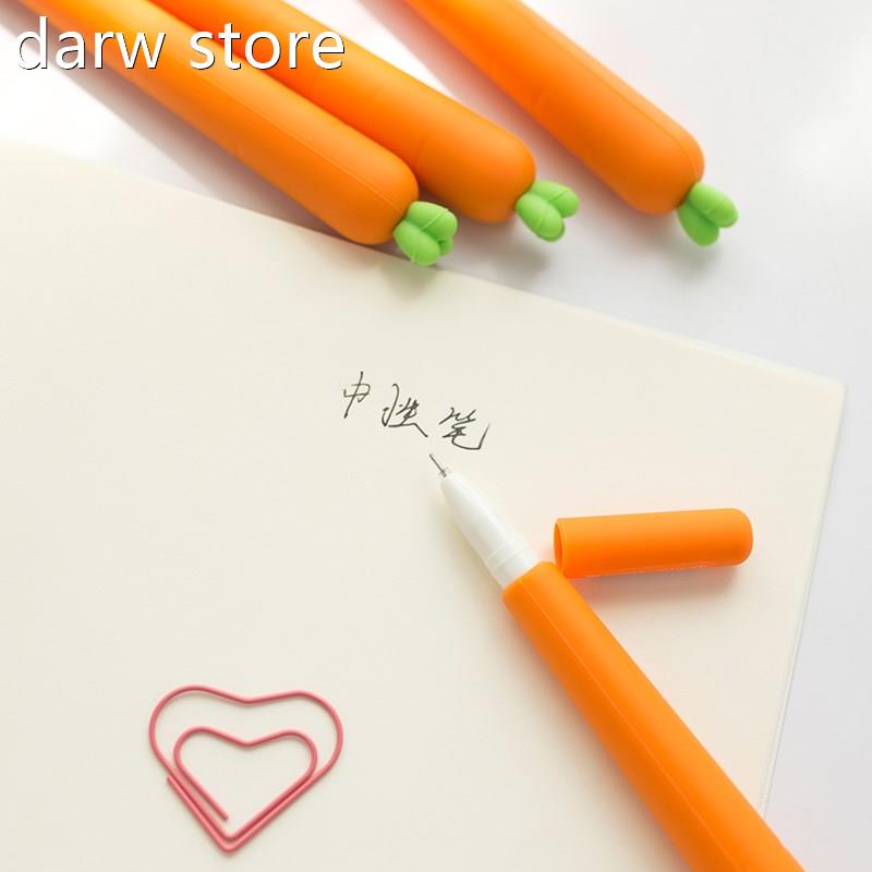 4 pcs/1Lot Carrot gel pe 0.b5mm bntlack ink pens Vegetale yp