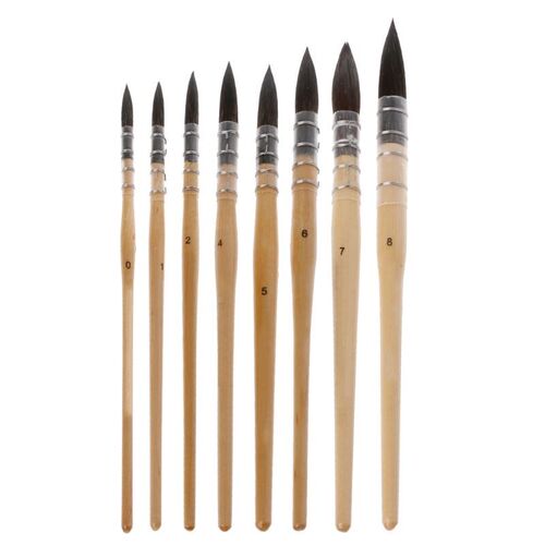 Handmade Nylon Hair Artist Watercolor Paint Brush For Waterc