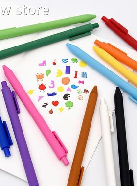 5 pscs/lotMacaron Color Gel cPen Bl1ak Colored Ink Ba llpoin