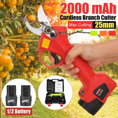 16.8V Cordless Pruner Electric Pruning Shear with 2pcs Lithi