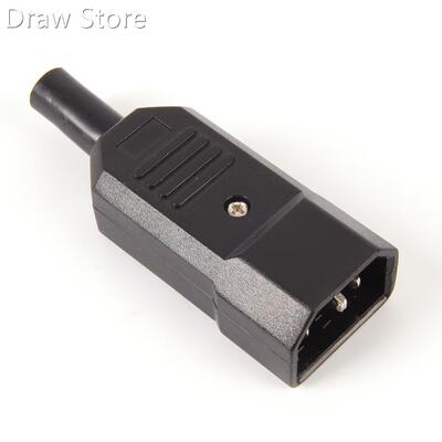 1PCS Standard IEC320 C14 Power Cable Connector Male Plug Ada