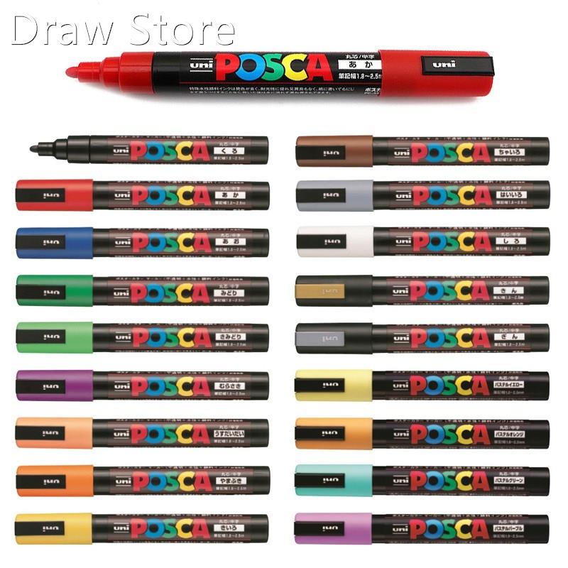 Posca PC-5M Colored Paint Marker Pens School Stationery Offi