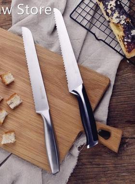stainless steel bread knife 8 inch slice serrated knife