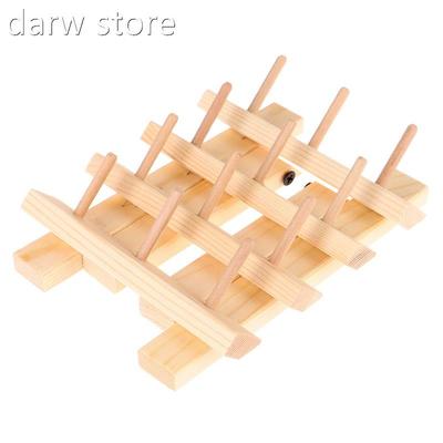 Weooden 12 Spools Shlf Bobbin Holed1er Swing Thread Stan Rda