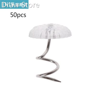 50PCS Clear Heads Twist Pins Fixed Fastener for Upholstery B