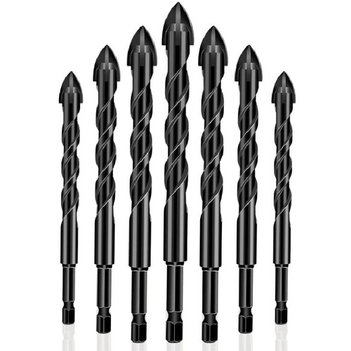 Cross Hex Tile Drill Bit Gl Ceramic Concrete Hole Opener 1/4