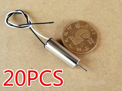 20pcs 720 Coreless Motor DC3.7V 46000 RPM 20MM NdFeB Super M