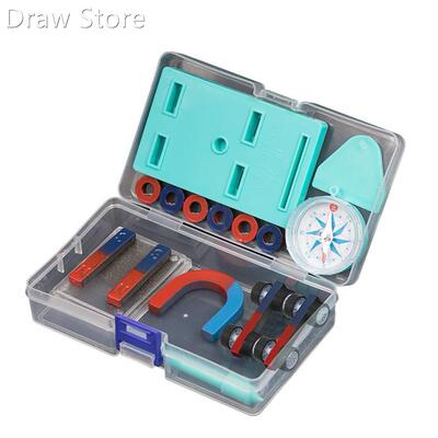 Children Science Bar Ring Horseshoe Compass Magnet Car Kit E