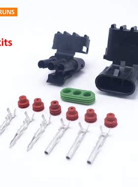 New Brand 5Sets Kits 3 Pin/Way Delphi Waterproof Seal Electr