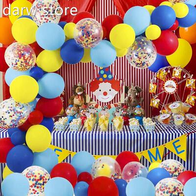 80PCSo Circus Part Balylon Arch Site Latex Red uYe1llow Dark