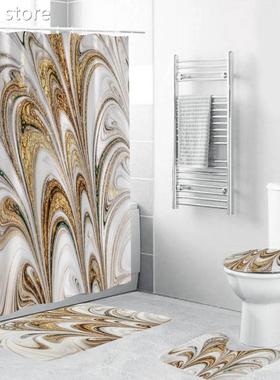 10x180cm Bathroom See1t Sowr Curtain Non slip 8Mats Bhath Ca