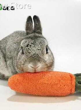 Hamster Chew Toy loofah Sponge Carrot For Rabbit Guinea Pi