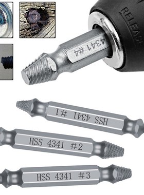 6pcs Screw Extractors Double-End High-Speed Steel Extractor