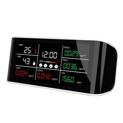 DM69 Portable CO2 Meter PM2.5 PM10 HCHO TVOC Monitor Tempera