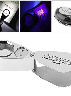 40X 25mm Metal + Acrylic Optical Lens Foldable Portable Magn