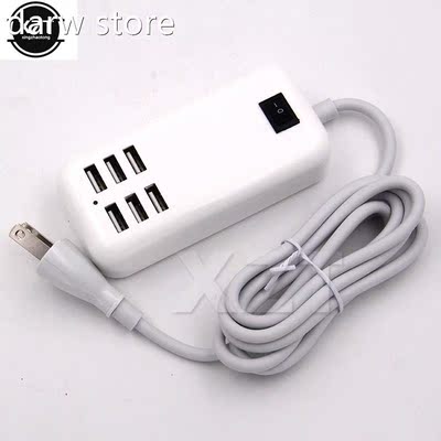 USB Hub EU US PluUg 6 Ports SB Chrger5V a3A Wall Ada1pt er M