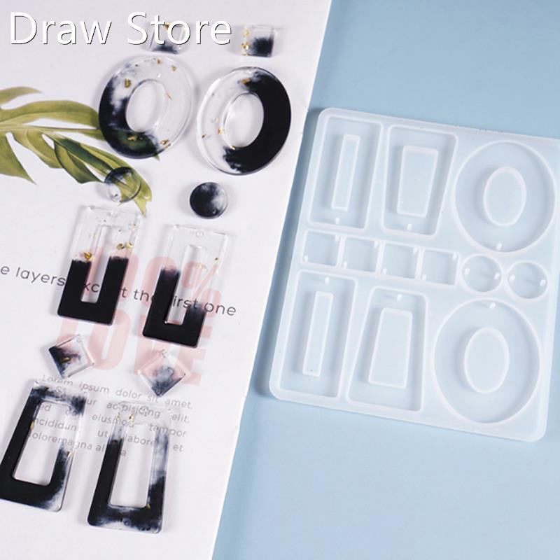 Earring Pendant Resin Molds Silicone Mold 适用于 DIY UV Resi