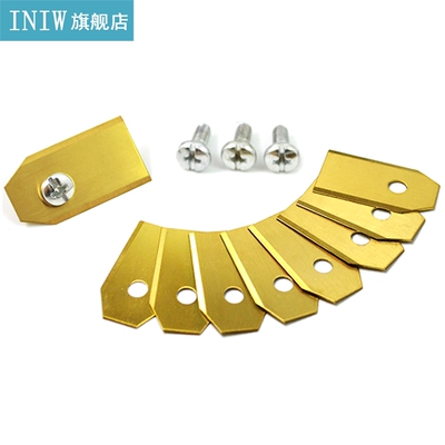 9pcs Stainless Steel Robotic Mower Blades With Screws Compat