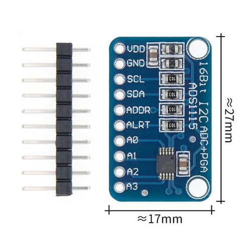 5PCS 16 Bit I2C ADS1115 Module ADC 4 channel with Pro Gain A