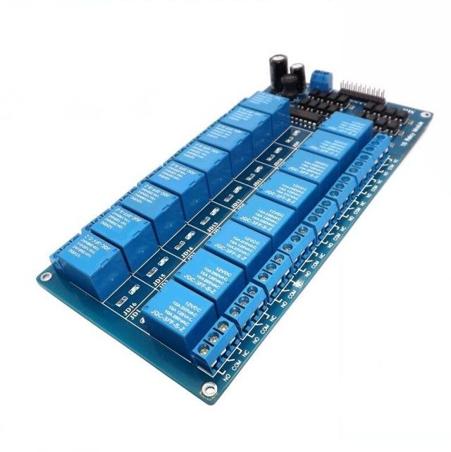 16 Channel Relay Shield Module DC 5V 12V with Optocoupler LM