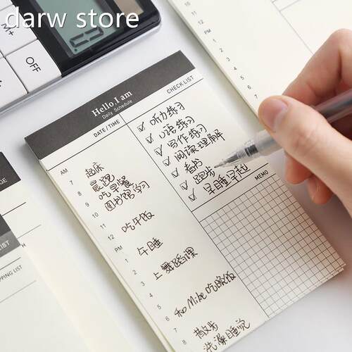 mrative Daily Schedule Memo pad To Do ListC 1Tie Seticky not