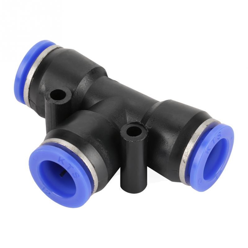 10Pcs//Lot OD 12mm Air Hose Pneumatic 3 Way Tee Union Connec