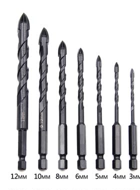 4 Flutes 6.35mm Shank Masonry Drill Bits Tungsten Carbide Ti