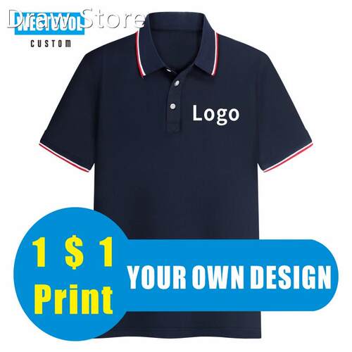 9 Colors Short Sleeve Custom Polo Shirt Logo Embriodery Per